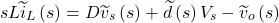 \[sL{\widetilde{i}}_{L}\left(s\right) = D{\widetilde{v}}_{s}\left(s\right) + \widetilde{d}\left(s\right){V}_{s} - {\widetilde{v}}_{o}\left(s\right)\]